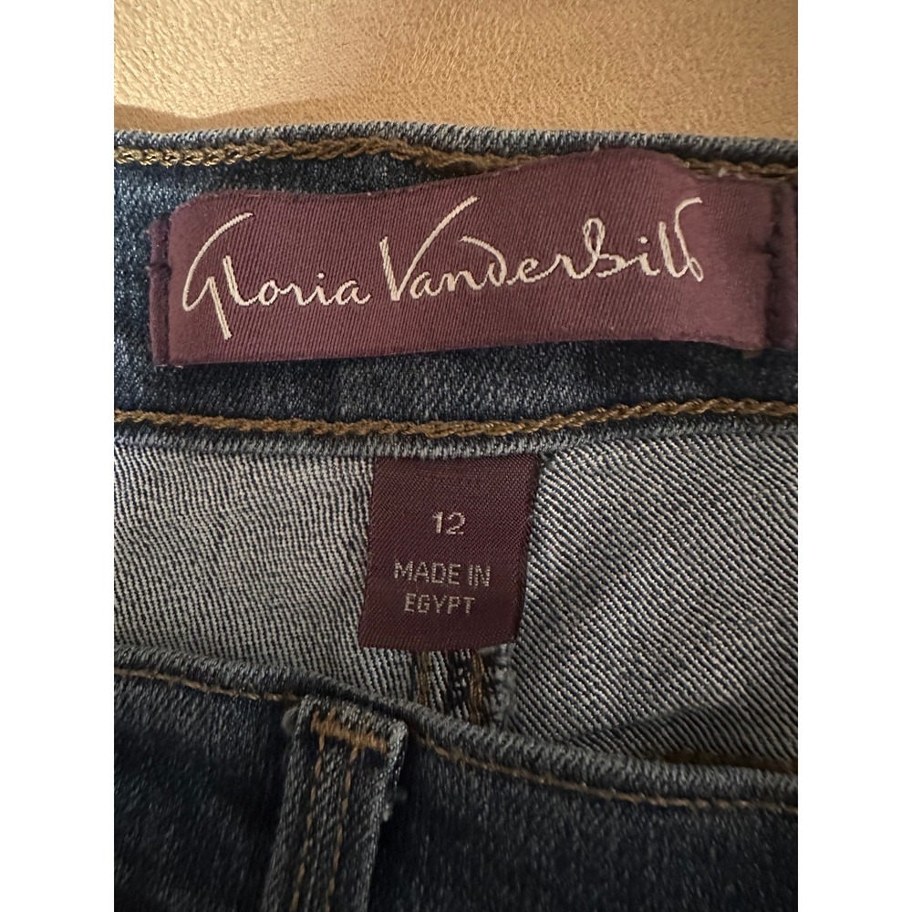 Gloria Vanderbilt Women's Blue Denim Jeans Straight Leg Casual Everyday Size 12 - Picture 3 of 3